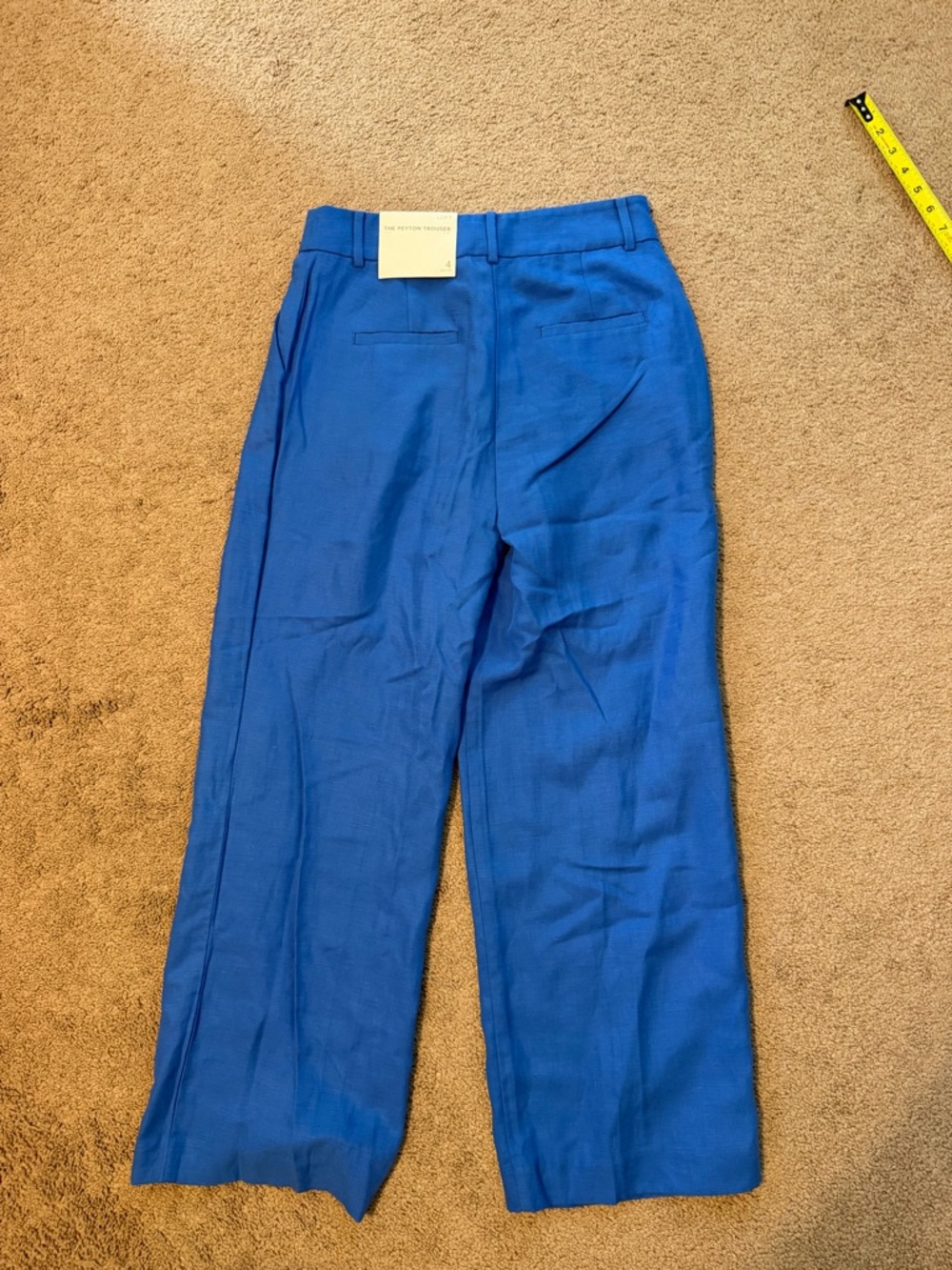 Loft blue linen blend pants - Picture 2 of 7
